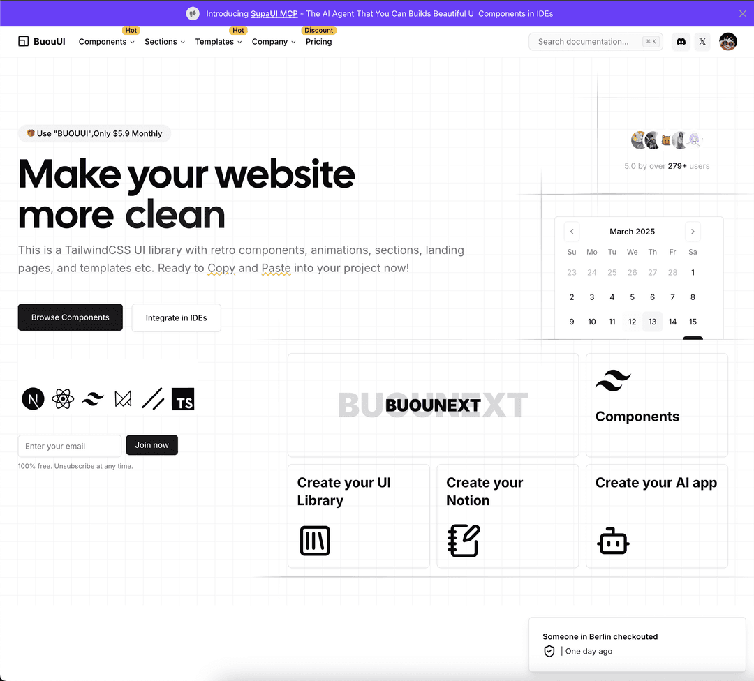 Unlock the Potential of BuouNext - Build Your MVP and Stunning Commercial UI Projects